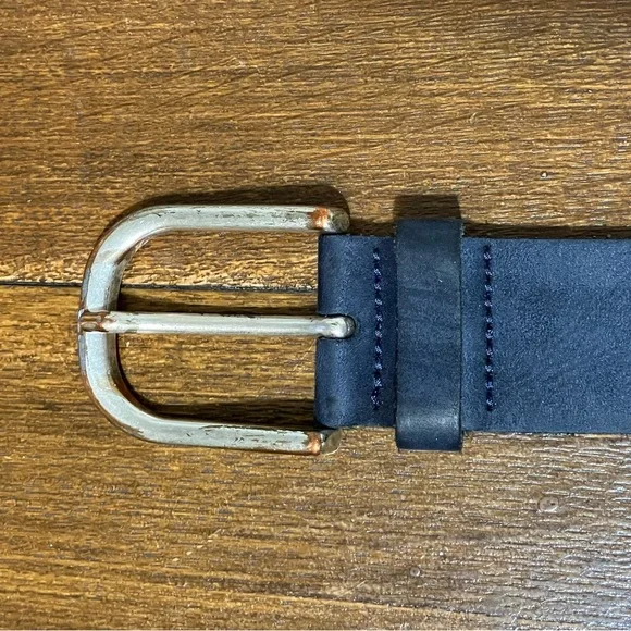 Vintage Vanzetti Studded Blue Suede (Leather Coated) Belt - Made in Germany - Picture 10 of 10